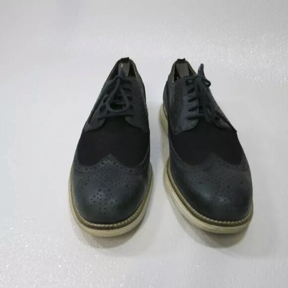 Cole Haan Canvas Leather Wingtip Casual Dress Footwear Oxfords Men's Shoes 10 M - Picture 4 of 7